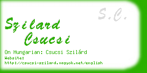 szilard csucsi business card